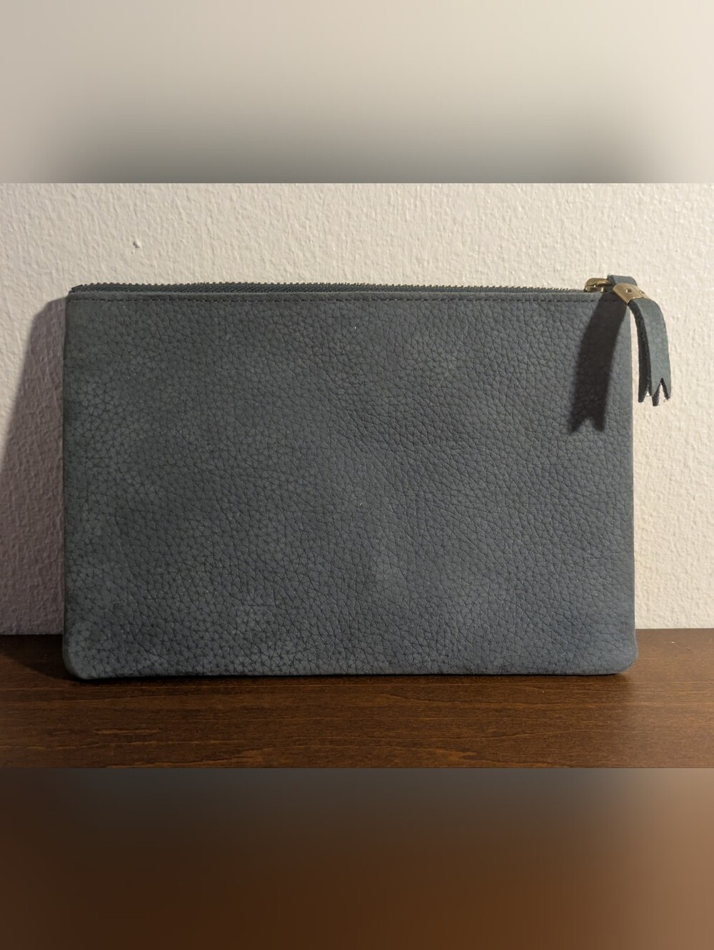 Madewell The Leather Pouch Clutch: Sun Stamped Edition - Slate Gray Gold - Picture 2 of 3